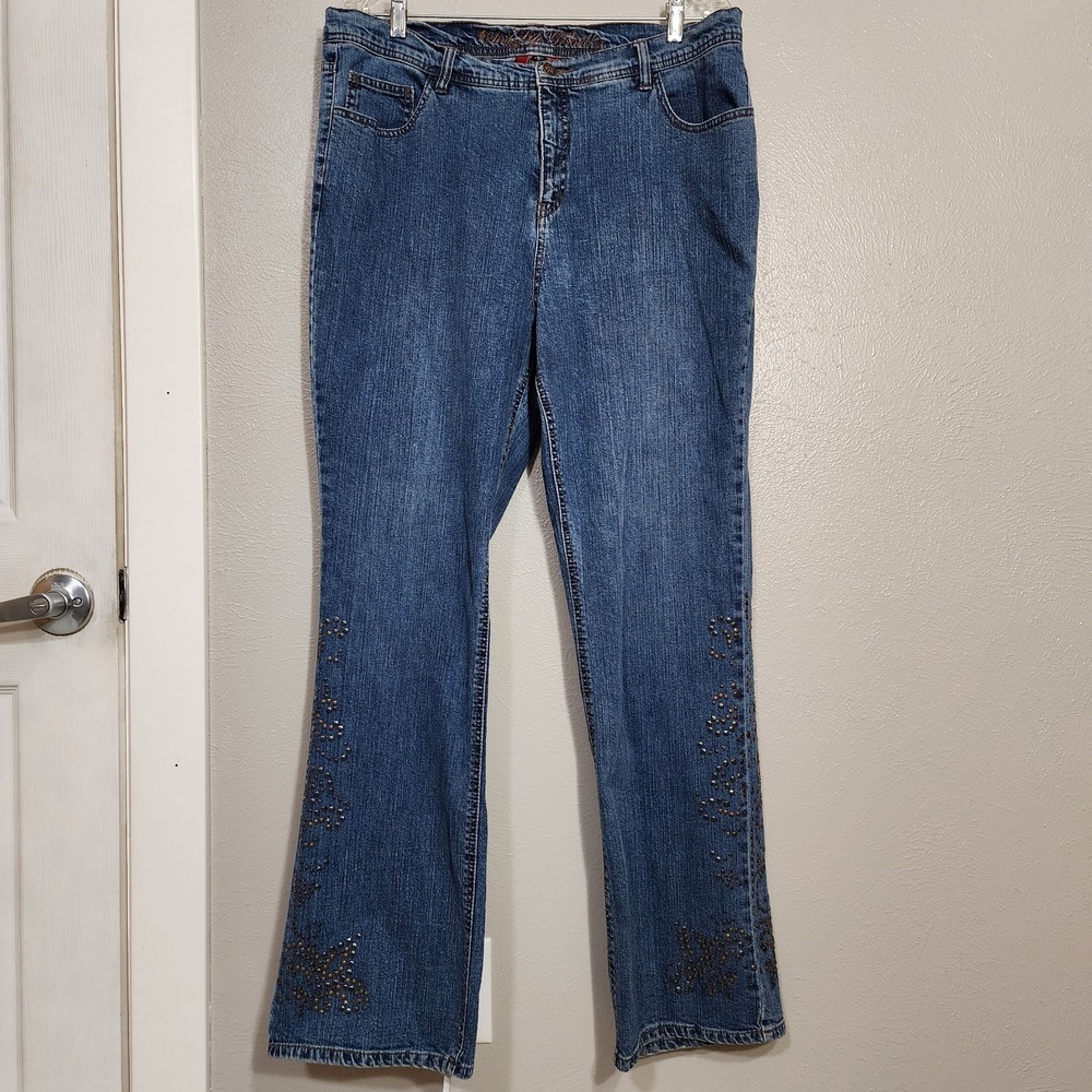 Grand Ole Opry Jean's Women's  Size 16 Boho Western Wear Medium Wash‎